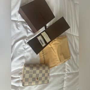 Damier Azur Pattern Coated Canvas Viennois Wallet - excellent used condition